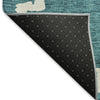 Piper Looms Mayfield Diamonds AMF902 Teal Machine Washable Area Rug Backing Image