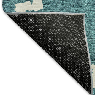 Piper Looms Mayfield Diamonds AMF902 Teal Machine Washable Area Rug Backing Image