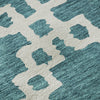 Piper Looms Mayfield Diamonds AMF902 Teal Machine Washable Area Rug Swatch Image