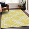 Piper Looms Mayfield Diamonds AMF902 Yellow Machine Washable Area Rug Lifestyle Image Feature