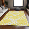 Piper Looms Mayfield Diamonds AMF902 Yellow Machine Washable Area Rug Lifestyle Image Feature