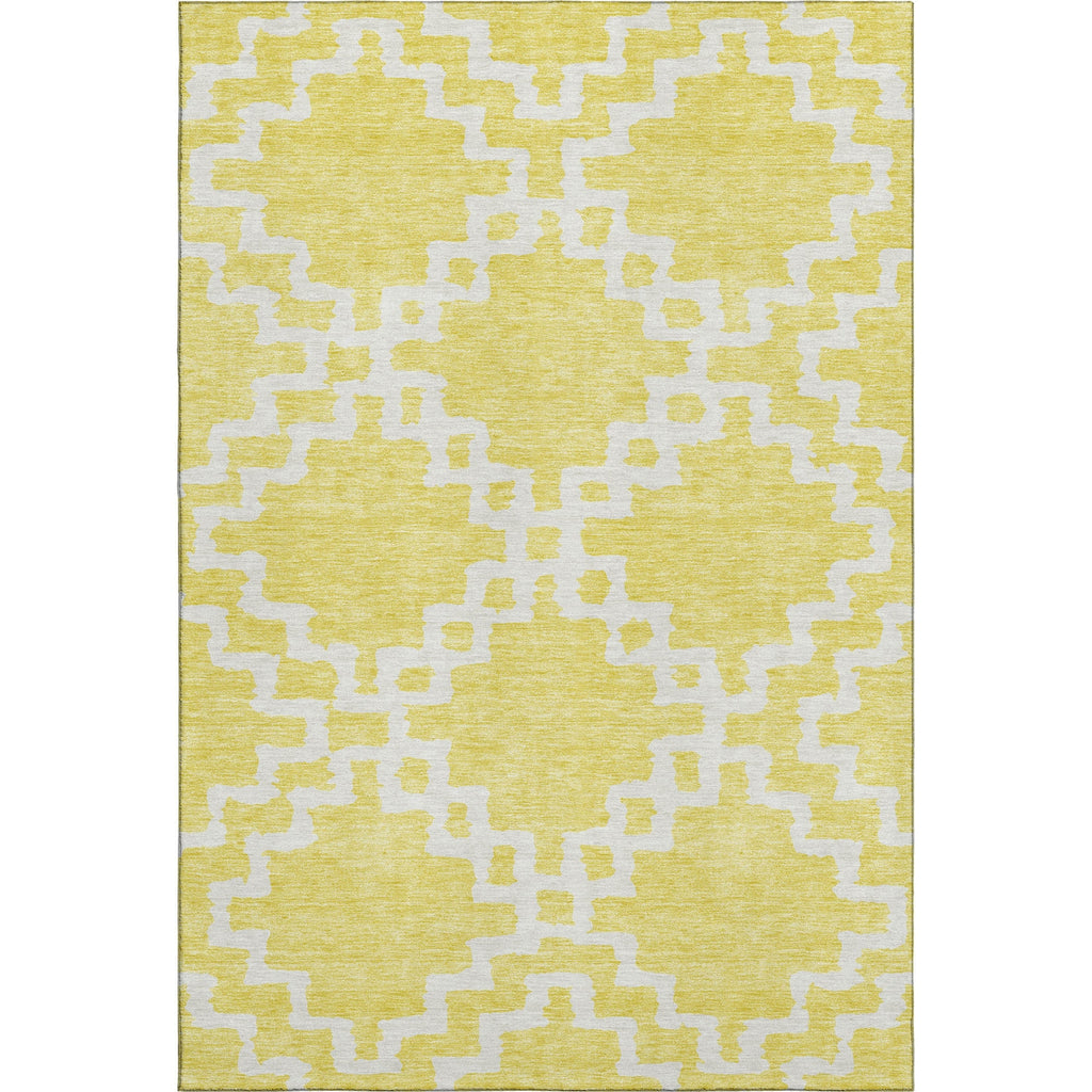 Piper Looms Mayfield Diamonds AMF902 Yellow Machine Washable Area Rug main image