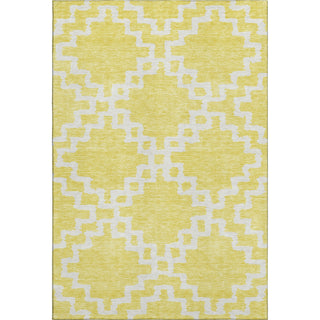Piper Looms Mayfield Diamonds AMF902 Yellow Machine Washable Area Rug main image