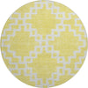 Piper Looms Mayfield Diamonds AMF902 Yellow Machine Washable Area Rug Round Main Image