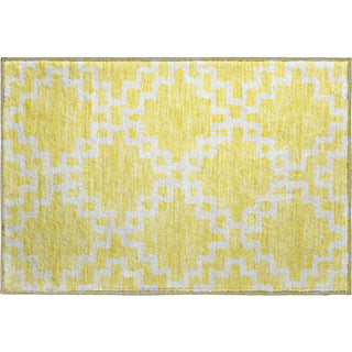 Piper Looms Mayfield Diamonds AMF902 Yellow Machine Washable Area Rug Scatter Main Image