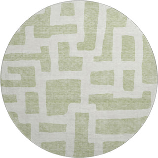Piper Looms Mayfield Lines AMF903 Aloe Machine Washable Area Rug Round Main Image