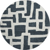 Piper Looms Mayfield Lines AMF903 Black Machine Washable Area Rug Round Main Image
