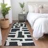 Piper Looms Mayfield Lines AMF903 Black Machine Washable Area Rug Runner Lifestyle Image Feature