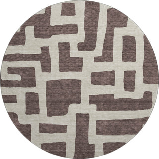 Piper Looms Mayfield Lines AMF903 Fudge Machine Washable Area Rug Round Main Image