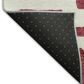 Piper Looms Mayfield Lines AMF903 Garnet Machine Washable Area Rug Backing Image