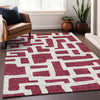 Piper Looms Mayfield Lines AMF903 Garnet Machine Washable Area Rug Lifestyle Image Feature
