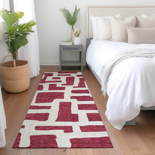 Piper Looms Mayfield Lines AMF903 Garnet Machine Washable Area Rug Runner Lifestyle Image Feature