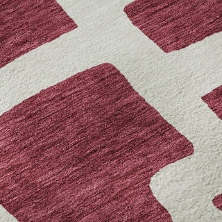 Piper Looms Mayfield Lines AMF903 Garnet Machine Washable Area Rug Swatch Image