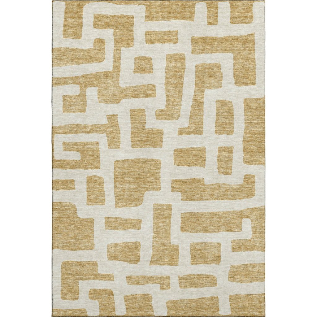 Piper Looms Mayfield Lines AMF903 Gold Machine Washable Area Rug main image