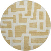 Piper Looms Mayfield Lines AMF903 Gold Machine Washable Area Rug Round Main Image
