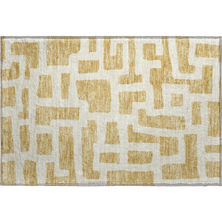 Piper Looms Mayfield Lines AMF903 Gold Machine Washable Area Rug Scatter Main Image