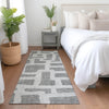 Piper Looms Mayfield Lines AMF903 Gray Machine Washable Area Rug Runner Lifestyle Image Feature