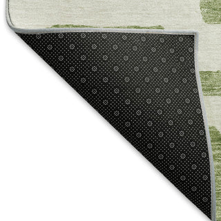 Piper Looms Mayfield Lines AMF903 Green Machine Washable Area Rug Backing Image