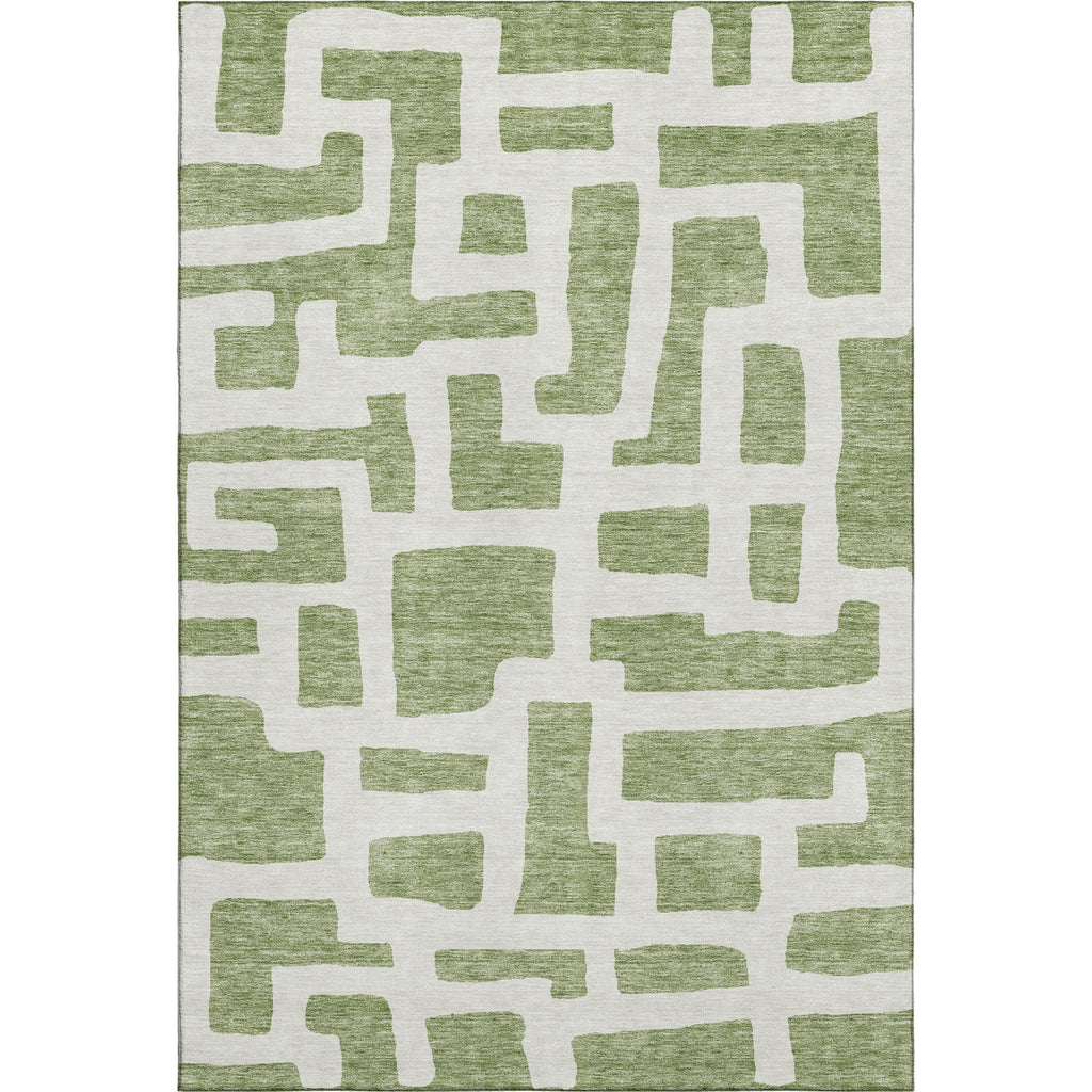 Piper Looms Mayfield Lines AMF903 Green Machine Washable Area Rug main image