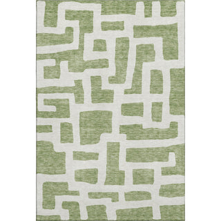 Piper Looms Mayfield Lines AMF903 Green Machine Washable Area Rug main image