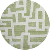 Piper Looms Mayfield Lines AMF903 Green Machine Washable Area Rug Round Main Image