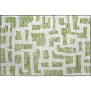 Piper Looms Mayfield Lines AMF903 Green Machine Washable Area Rug Scatter Main Image