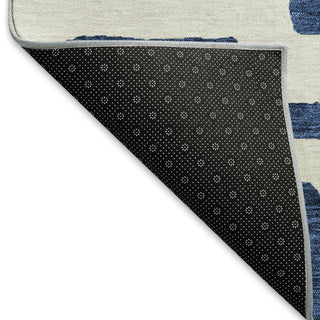 Piper Looms Mayfield Lines AMF903 Navy Machine Washable Area Rug Backing Image