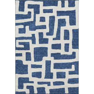 Piper Looms Mayfield Lines AMF903 Navy Machine Washable Area Rug main image