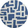Piper Looms Mayfield Lines AMF903 Navy Machine Washable Area Rug Round Main Image