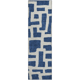 Piper Looms Mayfield Lines AMF903 Navy Machine Washable Area Rug Runner Main Image