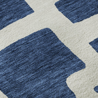 Piper Looms Mayfield Lines AMF903 Navy Machine Washable Area Rug Swatch Image