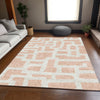 Piper Looms Mayfield Lines AMF903 Peach Machine Washable Area Rug Lifestyle Image Feature