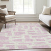 Piper Looms Mayfield Lines AMF903 Pink Machine Washable Area Rug Lifestyle Image Feature