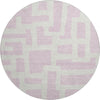 Piper Looms Mayfield Lines AMF903 Pink Machine Washable Area Rug Round Main Image