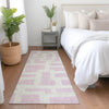 Piper Looms Mayfield Lines AMF903 Pink Machine Washable Area Rug Runner Lifestyle Image Feature