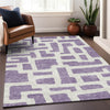 Piper Looms Mayfield Lines AMF903 Purple Machine Washable Area Rug Lifestyle Image Feature