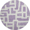 Piper Looms Mayfield Lines AMF903 Purple Machine Washable Area Rug Round Main Image