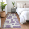 Piper Looms Mayfield Lines AMF903 Purple Machine Washable Area Rug Runner Lifestyle Image Feature