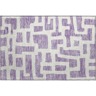 Piper Looms Mayfield Lines AMF903 Purple Machine Washable Area Rug Scatter Main Image