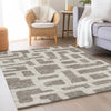 Piper Looms Mayfield Lines AMF903 Taupe Machine Washable Area Rug Lifestyle Image Feature