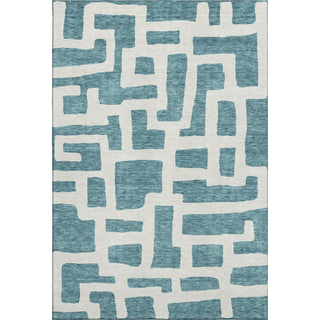 Piper Looms Mayfield Lines AMF903 Teal Machine Washable Area Rug main image