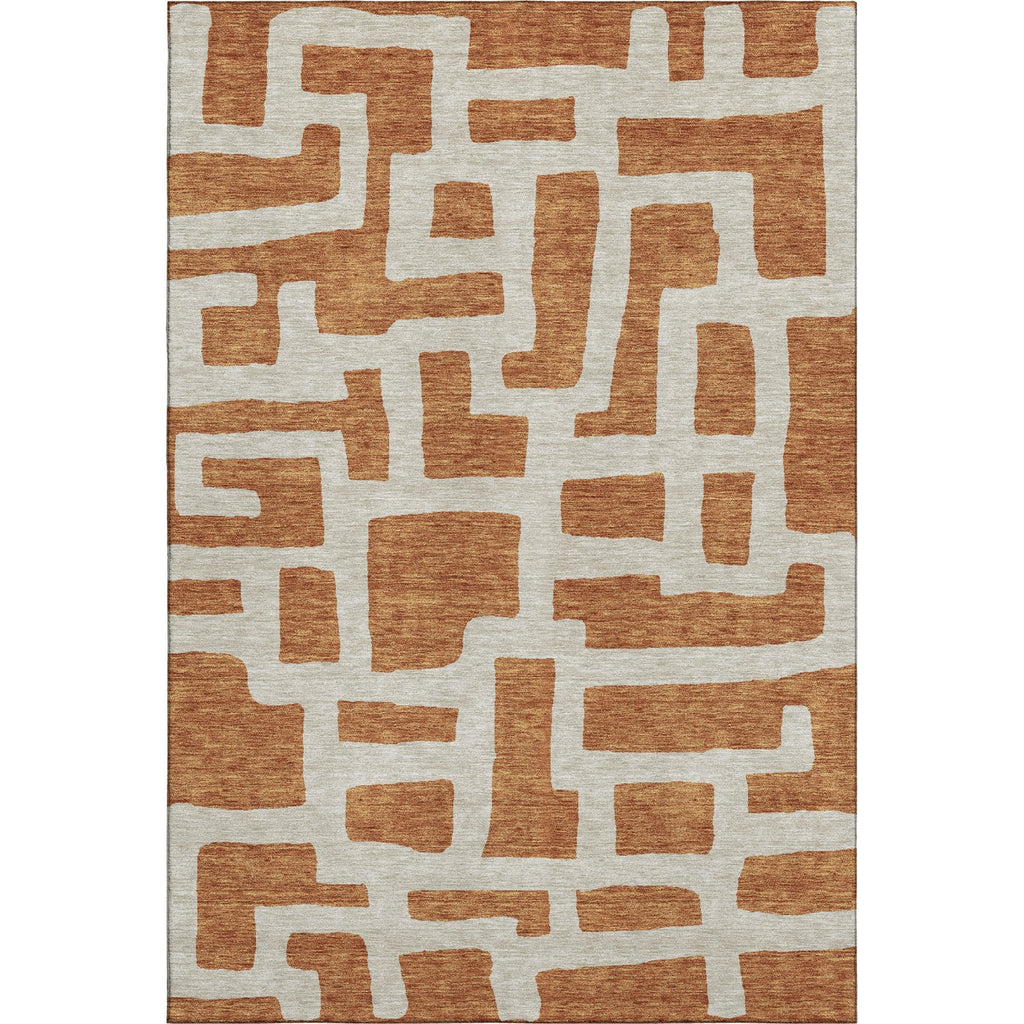 Piper Looms Mayfield Lines AMF903 Terracotta Machine Washable Area Rug main image