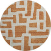 Piper Looms Mayfield Lines AMF903 Terracotta Machine Washable Area Rug Round Main Image