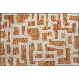 Piper Looms Mayfield Lines AMF903 Terracotta Machine Washable Area Rug Scatter Main Image