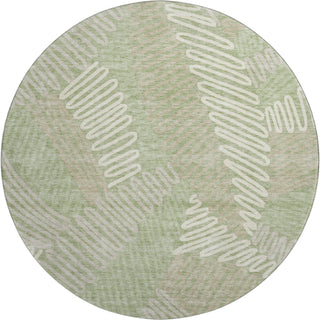 Piper Looms Mayfield Floral AMF904 Aloe Machine Washable Area Rug Round Main Image