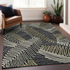 Piper Looms Mayfield Floral AMF904 Black Machine Washable Area Rug Lifestyle Image Feature
