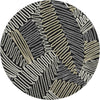 Piper Looms Mayfield Floral AMF904 Black Machine Washable Area Rug Round Main Image