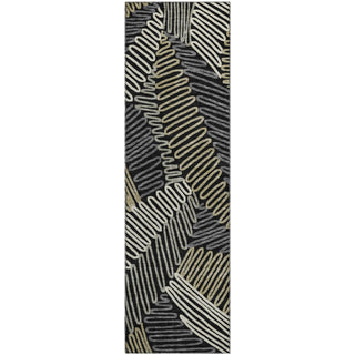 Piper Looms Mayfield Floral AMF904 Black Machine Washable Area Rug Runner Main Image
