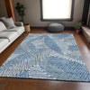 Piper Looms Mayfield Floral AMF904 Blue Machine Washable Area Rug Lifestyle Image Feature