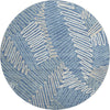 Piper Looms Mayfield Floral AMF904 Blue Machine Washable Area Rug Round Main Image